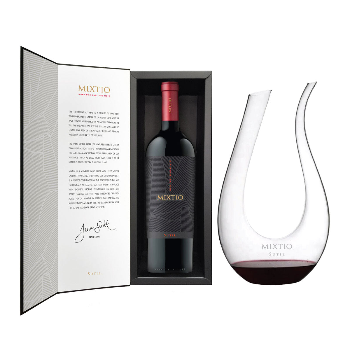 Vino Mixtio Ícono Blend Edición Especial Estuche Unitario Decantador