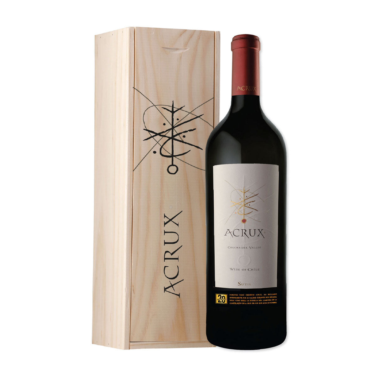 Vino Acrux Súper Premium Blend Magnum Estuche Madera