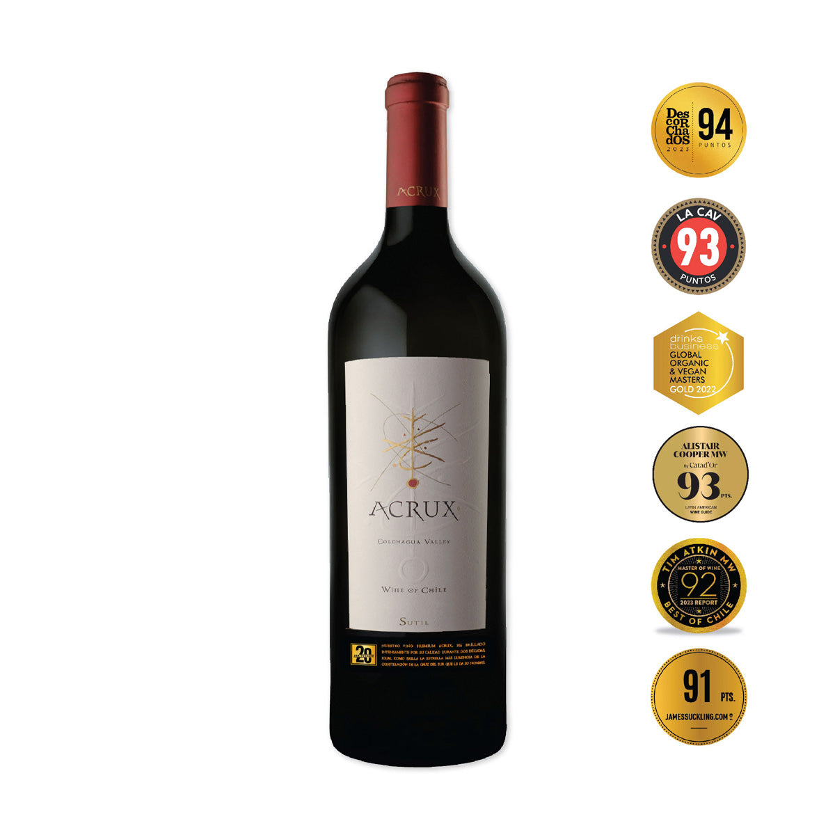 Vino Acrux Súper Premium Blend Magnum Estuche Madera